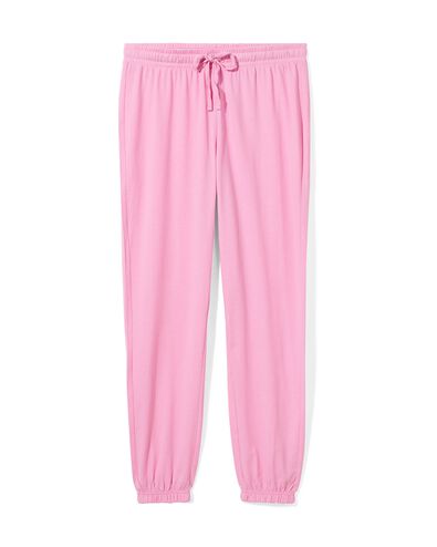 damespyjamabroek met katoen&nbsp; fluor roze