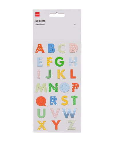 stickervellen 3D letters en cijfers 19x10  - 2 vel