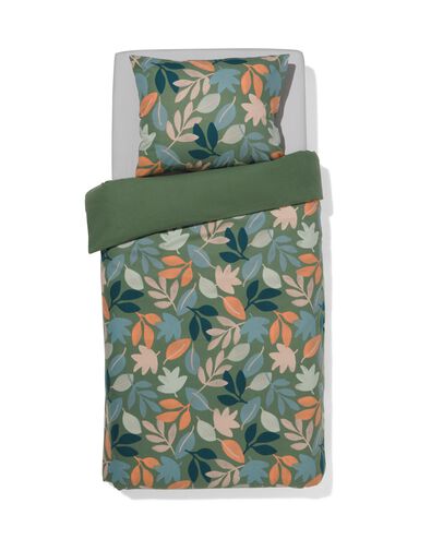 dekbedovertrek flanel 140x200/220 pastel bladeren