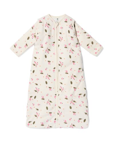 baby slaapzak met drukknoopmouwen padded bessen gebroken wit
