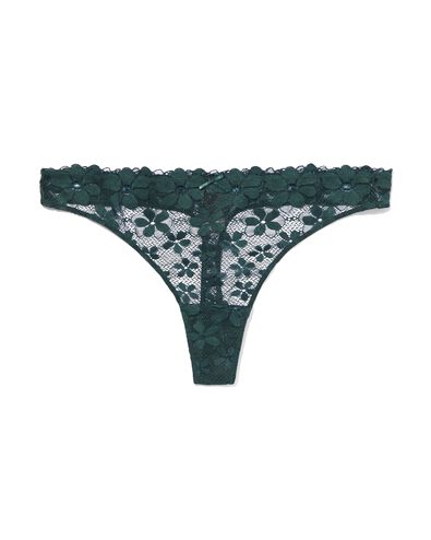damesstring met kant groen