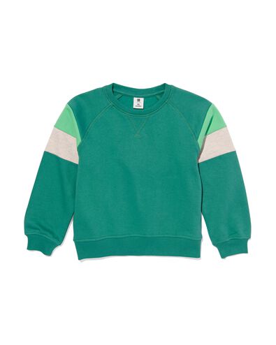 kindersweater met kleurblokken groen