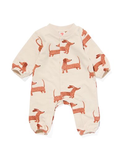 newborn jumpsuit sweat hond ecru