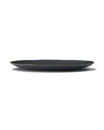 ovale schaal 30cm Porto reactief glazuur zwart