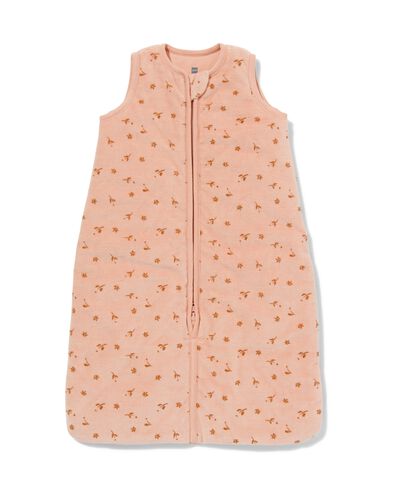 baby slaapzak mouwloos velours oudroze