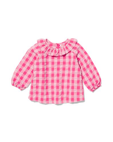 baby shirt ruiten roze