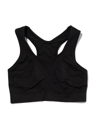 naadloze sporttop light support zwart