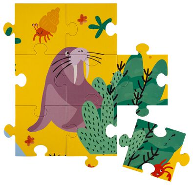 vloerpuzzel wilde dieren 80x60 48 stukjes