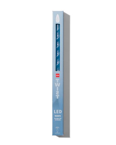 LED gedraaide huishoudkaars met wax &Oslash;2.3x28.3 blauw