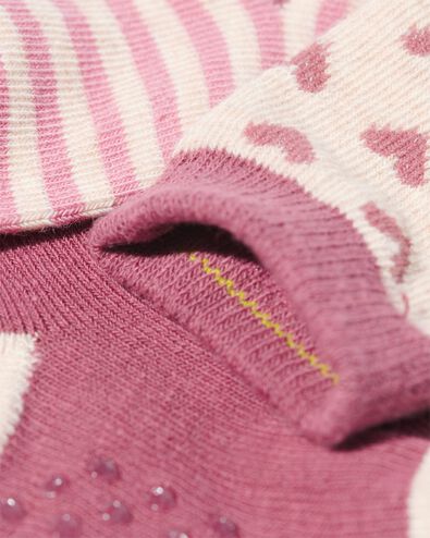 baby sokken met katoen - 5 paar roze
