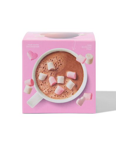 choco bomb met suikerhartjes en marshmallows