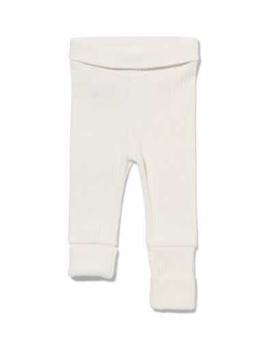 newborn meegroei legging rib wit