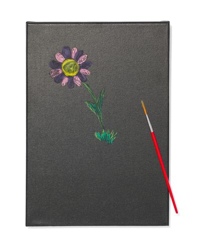 canvasdoek zwart A4