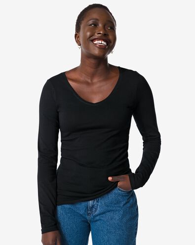 dames t-shirt biologisch katoen zwart
