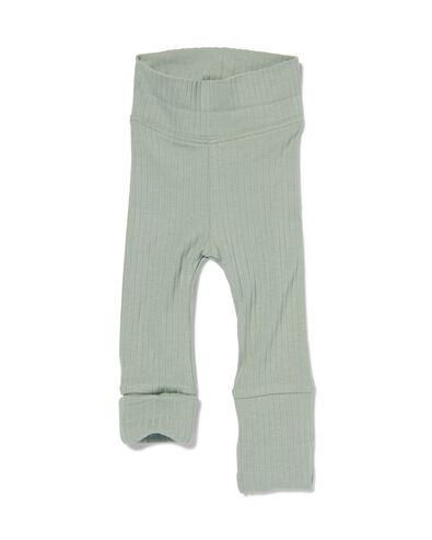 newborn meegroei legging rib met bamboe groen