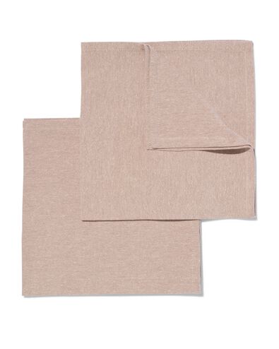 servetten beige met glitters chambray katoen 47x47 - 2 stuks