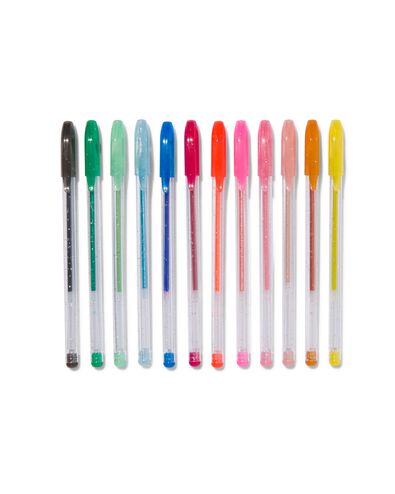 glitter gelpennen - 12 stuks