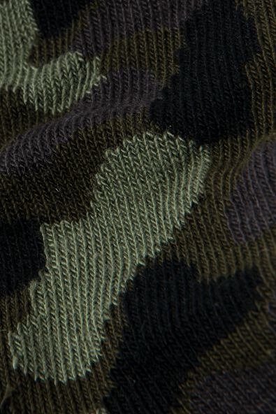 5-pak kindersokken camouflage groen