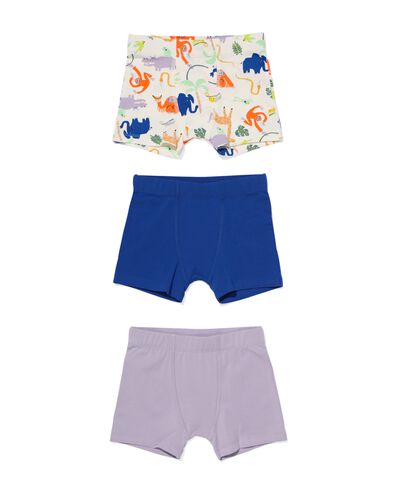 kinderboxers katoen stretch jungle - 3 stuks beige