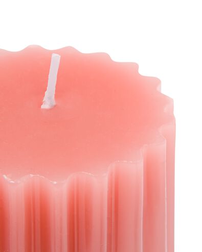 pilaarkaars met ribbels &Oslash;7x13 naturel/roze