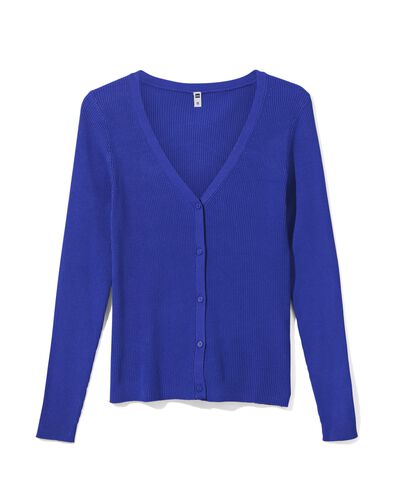 damesvest rib Ornella blauw