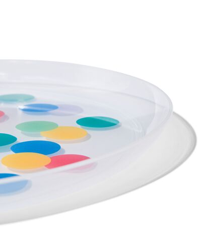 herbruikbare borden &Oslash;22.5cm confetti - 4 stuks