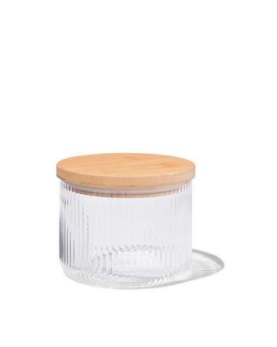 voorraadpot glas 0.7L gestreept