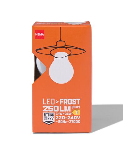 led peer glass frost E27 2.1W 250lm