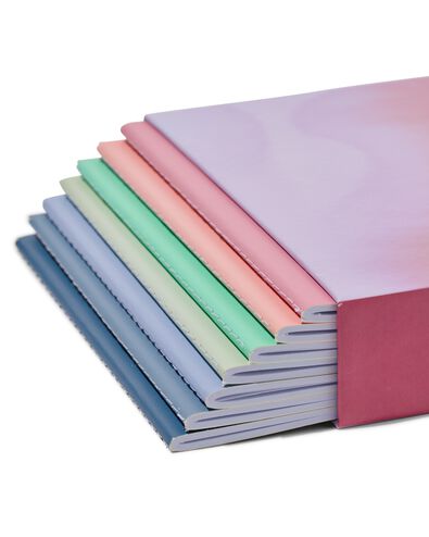 cadeauset met 7 schriftjes A6