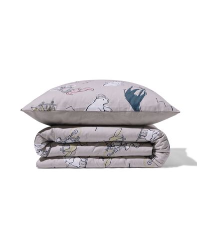 kinderdekbedovertrek flanel 140x200 dieren