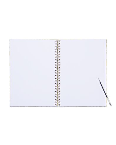 plakboek blanco met spiraal bloemen A4