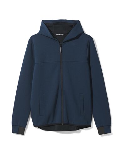 heren capuchonvest blauw