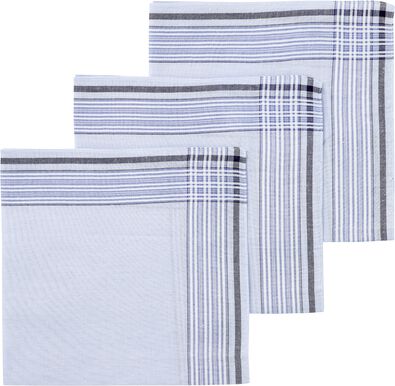 zakdoeken blauw 40x40 - 3 stuks