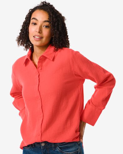 damesblouse Iris koraal