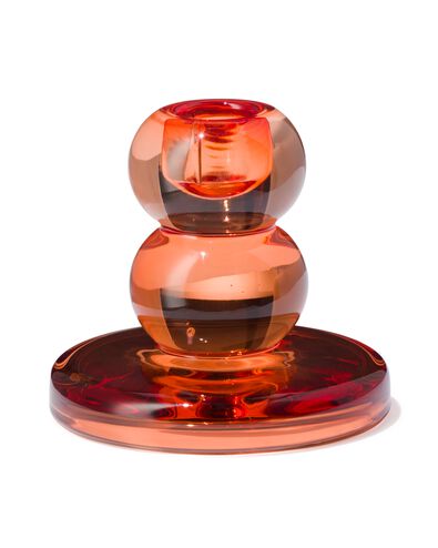 kandelaar &Oslash;9.5x9 oranje glas