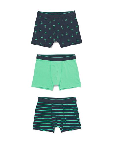 kinderboxers katoen/stretch - 3 stuks blauw