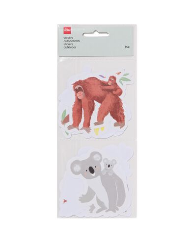 stickers XL dieren - 15 stuks