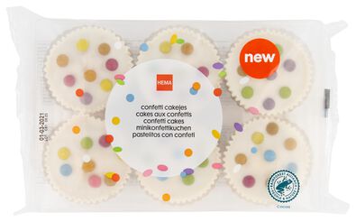 confetti cakejes 6 stuks