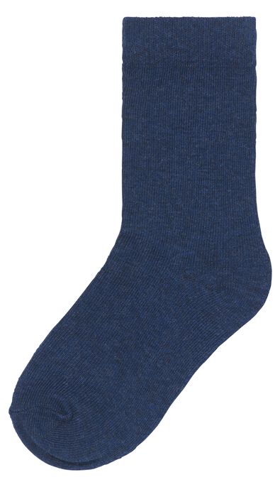kinder sokken met katoen - 5 paar blauw