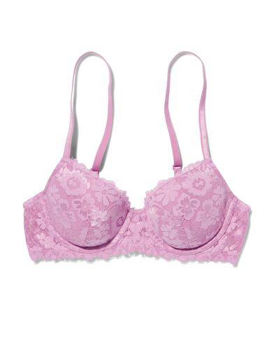 voorgevormde bh met kant met beugel roze