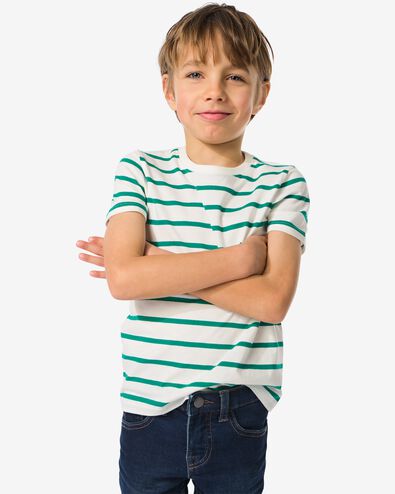 kinder t-shirt strepen groen