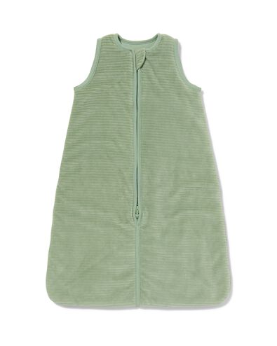 baby slaapzak mouwloos velours lichtgroen