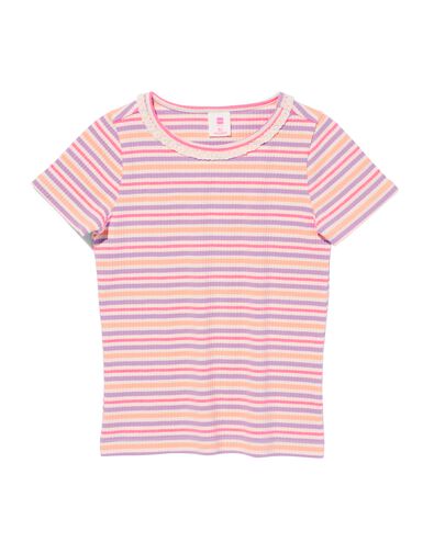 kinder t-shirt met ribbels multicolor