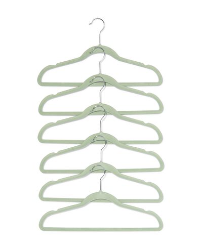 kledinghangers velours groen - 6 stuks