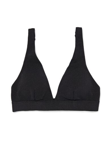 dames triangel bikinitop hoog zwart