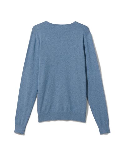 heren trui gebreid blauw