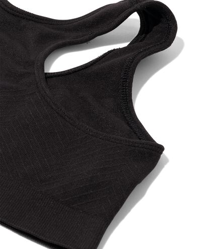 naadloze sporttop light support zwart