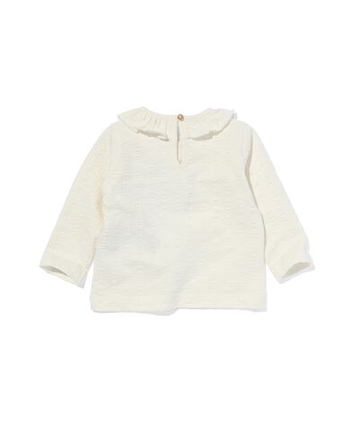 baby t-shirt met kraag gebroken wit