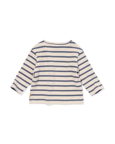 babyshirt rib strepen ecru