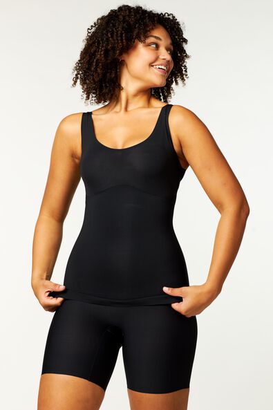 medium corrigerende biker hoge taille zwart